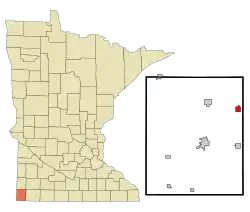 Location of Kenneth, Minnesota