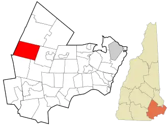 Location in Rockingham County and the state of New Hampshire.