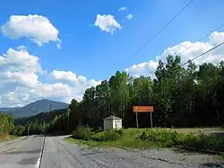 Route 299 entering Gaspésie National Park.