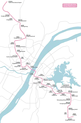 Wuhan Metro Line 2 is the first underground rail line crossing the Yangtze River.