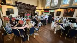 A Scotland Malawi Partnership group Smileawi in College Hall in 2025