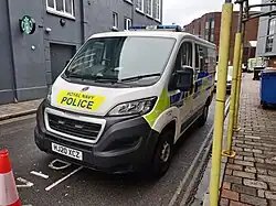 A Peugeot van of the Royal Navy Police.
