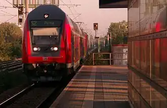 S 2 train at Dobritz station
