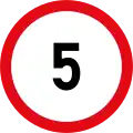 Speed limit of 5 km/h