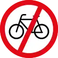 Cyclists prohibited