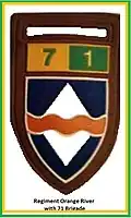 SADF 7 Division 71 Brigade Regiment Orange River Flash