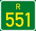 Regional route R551 shield