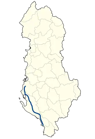 The SH8 runs across the counties of Fier and Vlorë.