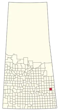 Location of the RM of Saltcoats No. 213 in Saskatchewan