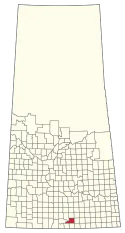Location of the RM of Bengough No. 40 in Saskatchewan