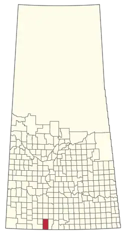 Location of the RM of Mankota No. 45 in Saskatchewan