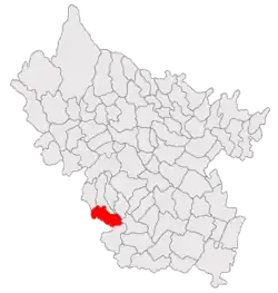Location in Buzău County