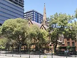 This is a photograph of the Broadway site with the privately owned Iglu Central Park student accommodation in the background (centre)