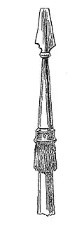1898 drawing of the Holy Lance in Rome