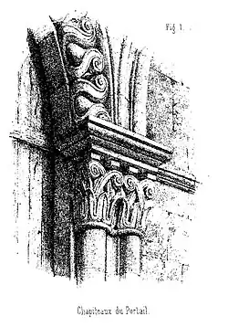 Abbey facade capital (Digot and Chatelain, 1857)