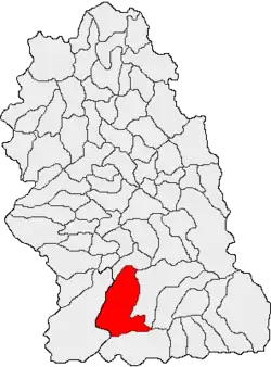 Location in Hunedoara County