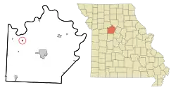 Location of Malta Bend, Missouri