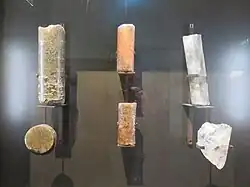 Core samples of evaporite.