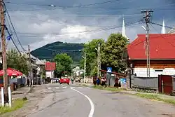 Road passing through the town
