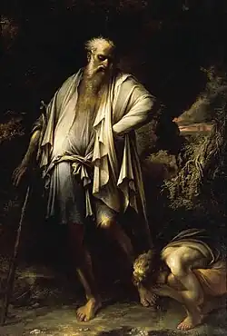 Diogenes Casting Away his Cup (1650s), oil on canvas, 219 x 148&nbsp;cm., private collection