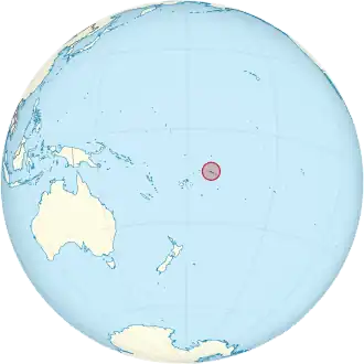 Location of Naval Base Upolu in Samoa, United States Navy 1940 to 1944
