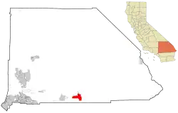 Location in San Bernardino County and California