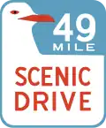 49 Mile Scenic Drive sign