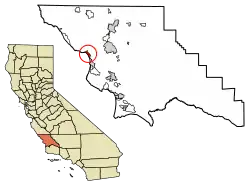 Location in San Luis Obispo County and the state of California