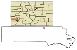 Location of Norwood in San Miguel County, Colorado.