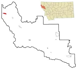 Location of Heron, Montana