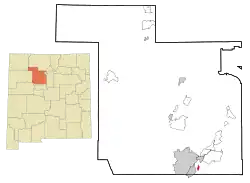 Location of the Pueblo of Sandia Village, New Mexico