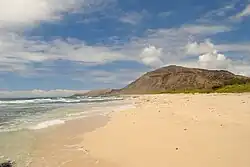A sandy beach