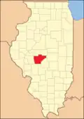Sangamon in 1839, when the creation of Logan and Menard Counties reduced it to its present borders