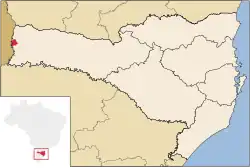 Location in Santa Catarina state