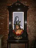 Mater Dolorosa and bust of crown of thorns (Santa Monica Parish Church, Philippines)