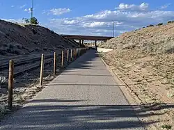 Asphalted section near I-25