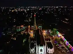 Santhome Church Aerial view from back side