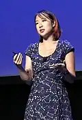 Sarah Jeong speaks at Revolution Hall during the 2016 XOXO Festival.