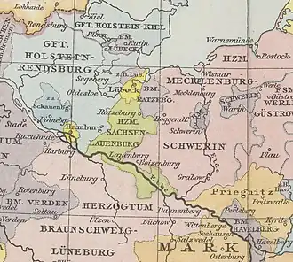Holstein-Pinneberg and neighbouring territories around 1400
