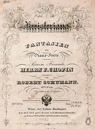 Title page from Schuman's Kreisleriana, Op. 16