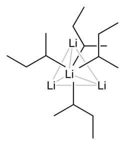 Skeletal formula of tetrameric sec-butyllithium