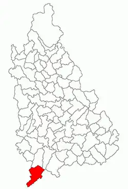 Location in Dâmbovița County