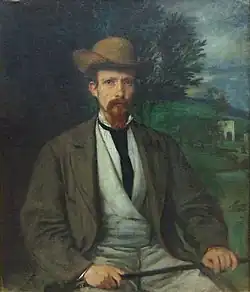 Hans von Marées: Selbstbildnis mit gelbem Hut Nationalgalerie Berlin