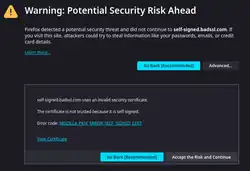 Most web browsers alert the user when visiting sites that have invalid security certificates.