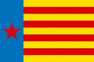 Flag of Esquerra Valenciana during the Second Spanish Republic. Unknown ratio