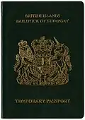 Series C temporary passport issued in Guernsey