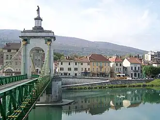 Town center seen from Seyssel, Haute-Savoie
