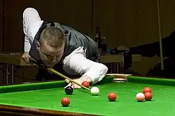 Shaun Murphy playing a shot