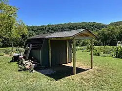 The shed in the Cromwell Valley Park Children's Garden after construction was completed on an extension