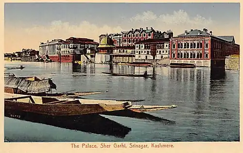 The palace along the Jhelum river